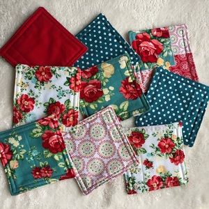 Handmade fabric coasters